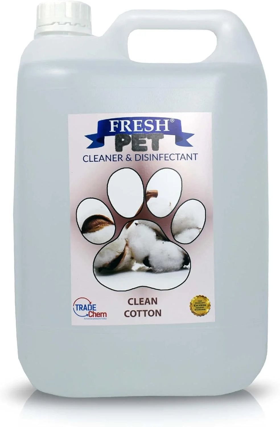 مواد شیمیایی تجاری، ضدعفونی کننده و خوشبو کننده قفس/محل نگهداری حیوانات خانگی - 5 لیتر (پنبه تمیز)