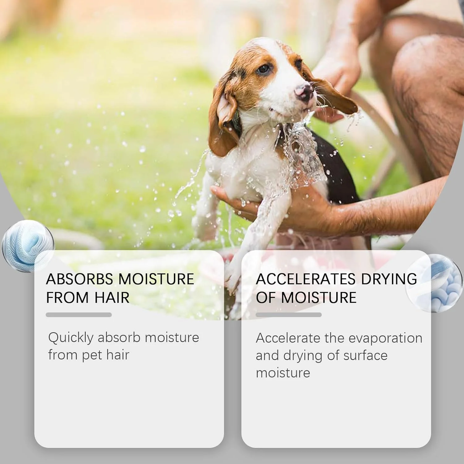 حوله حیوانات خانگی، حوله میکروفایبر جاذب حیوانات خانگی، نرم و بادوام با قابلیت خشک شدن سریع، 1 عدد