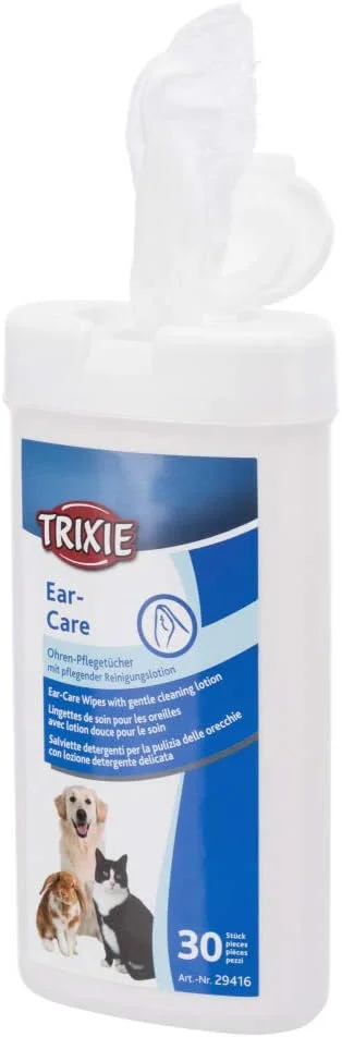 دستمال مرطوب تمیز کننده گوش سگ و گربه تریکسی 30 عددی