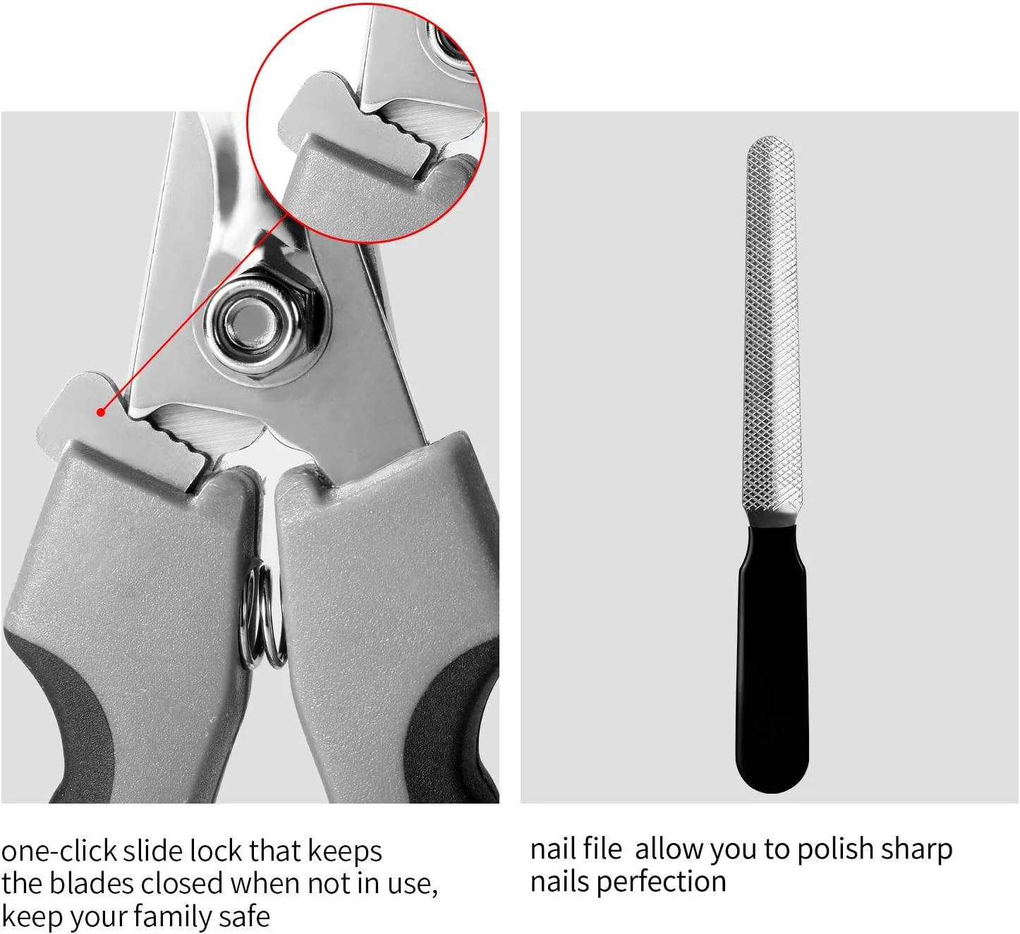 ناخن گیر سگ تی پوتاتو، ناخن گیر سگ برای نژادهای بزرگ با سنسور سریع، ناخن گیر حرفه ای گربه سافاری با محافظ ایمنی و سوهان ناخن.