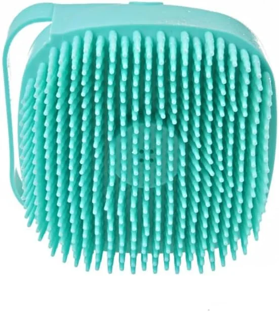 برس حمام سگ TIM'Z با مخزن شامپو، سیلیکونی نرم، ظرفیت مایع صابون، چند منظوره، شانه ماساژ سگ و گربه، شستشوی مو، تمیز کننده، لاستیکی، سیلیکونی، با دستگیره