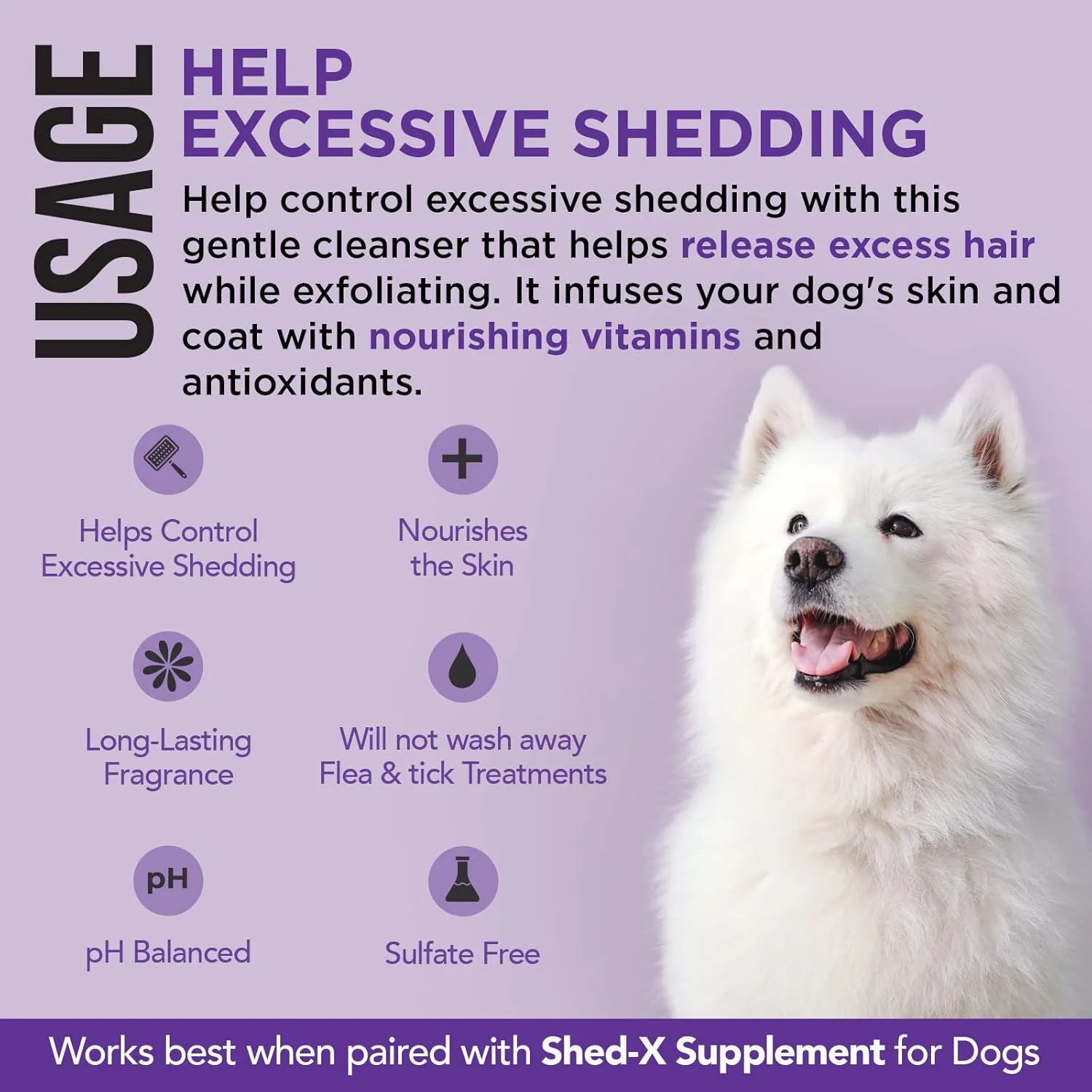 شامپو کنترل ریزش مو سگ Synergy Lab Shed X حجم 473 میلی لیتر