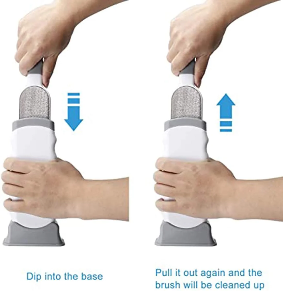 برس موی حیوانات خانگی Suprcrne با طراحی ارتقا یافته و پایه خود تمیز شونده، دسته بهبود یافته، ابزار کارآمد حذف موی گربه با دو طرف برای موی حیوانات خانگی، لباس و مبلمان