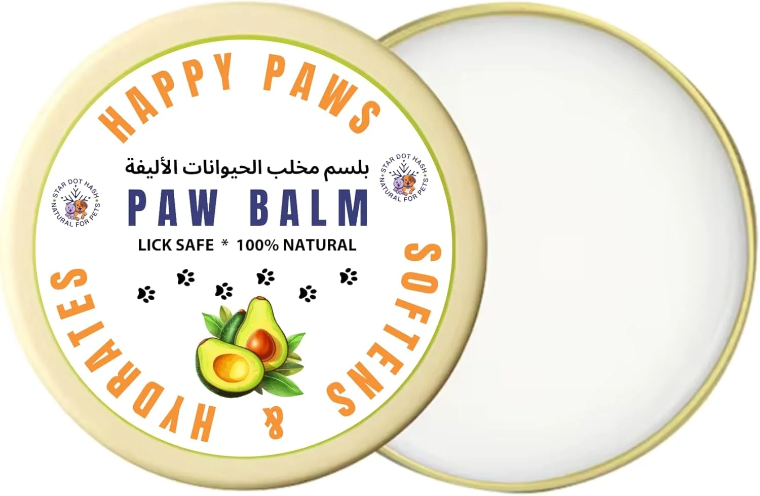 بالم پنجه حیوانات خانگی استاردوتاش - مرطوب کننده نارگیل طبیعی برای سگ ها و گربه ها | تسکین دهنده پنجه ها و بینی خشک و ترک خورده | بی خطر برای لیسیدن | محافظت در تمام طول سال برای آب و هوای گرم و سرد