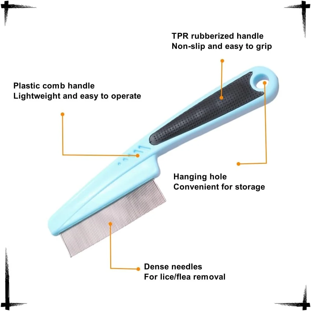 ست 5 عددی شانه سگ، شانه کک و شپش با دندانه های گرد استیل ضد زنگ برای سگ و گربه های خانگی، شانه پلاستیکی حرفه ای برای نظافت سگ های کوچک، متوسط و بزرگ، از بین بردن گره و موهای درهم ست 5 عددی شانه سگ، شانه کک و شپش با دندانه های گرد استیل ضد زنگ برای سگ و گربه های خانگی، شانه پلاستیکی حرفه ای برای نظافت سگ های کوچک، متوسط و بزرگ، از بین بردن گره و موهای درهم