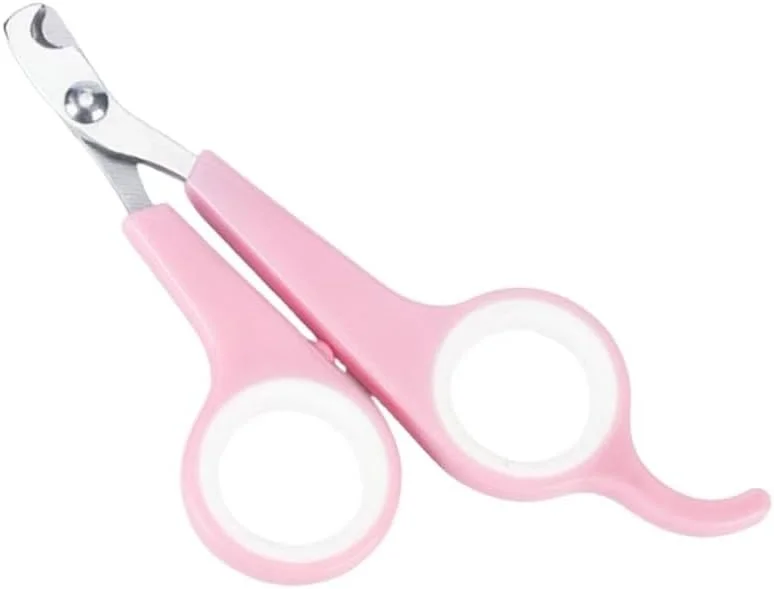 ناخن گیر حیوانات خانگی، ناخن گیر پنجه حیوانات کوچک، قیچی استیل ضد زنگ جامد گربه، لوازم ضروری قفس پرندگان، قیچی ابزار حرفه ای نظافت، لوازم جانبی پرندگان (صورتی) برای سگ های بسیار کوچک، خرگوش، توله سگ