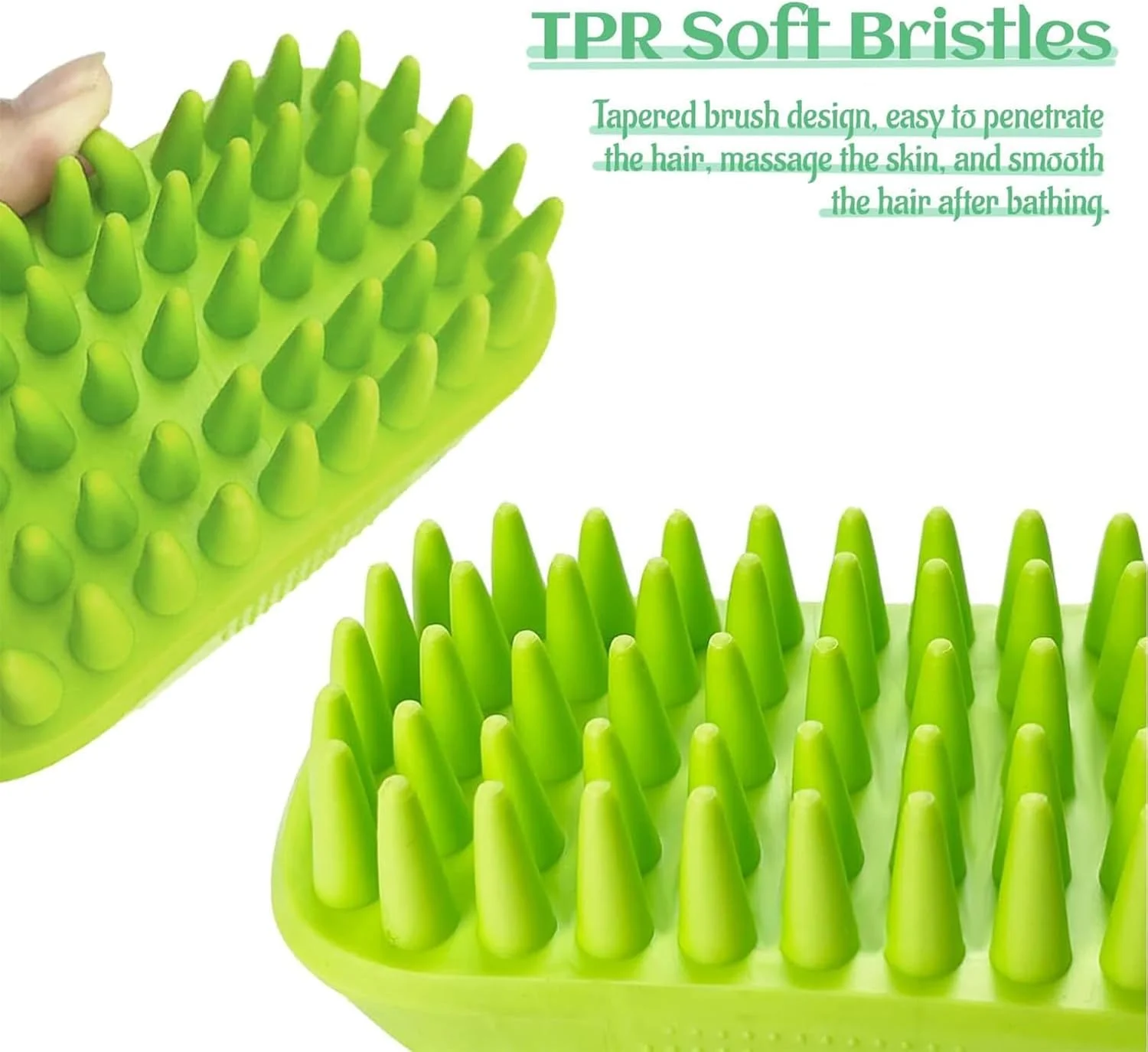 برس حمام حیوانات خانگی X spring، برس اسکرابر حمام سگ برای از بین بردن موهای شل و ریخته شده، برس اسکرابر شامپو سگ، اسکرابر سگ برای حمام با موهای لاستیکی نرم، برای سگ های کوچک، بزرگ، مو بلند و کوتاه