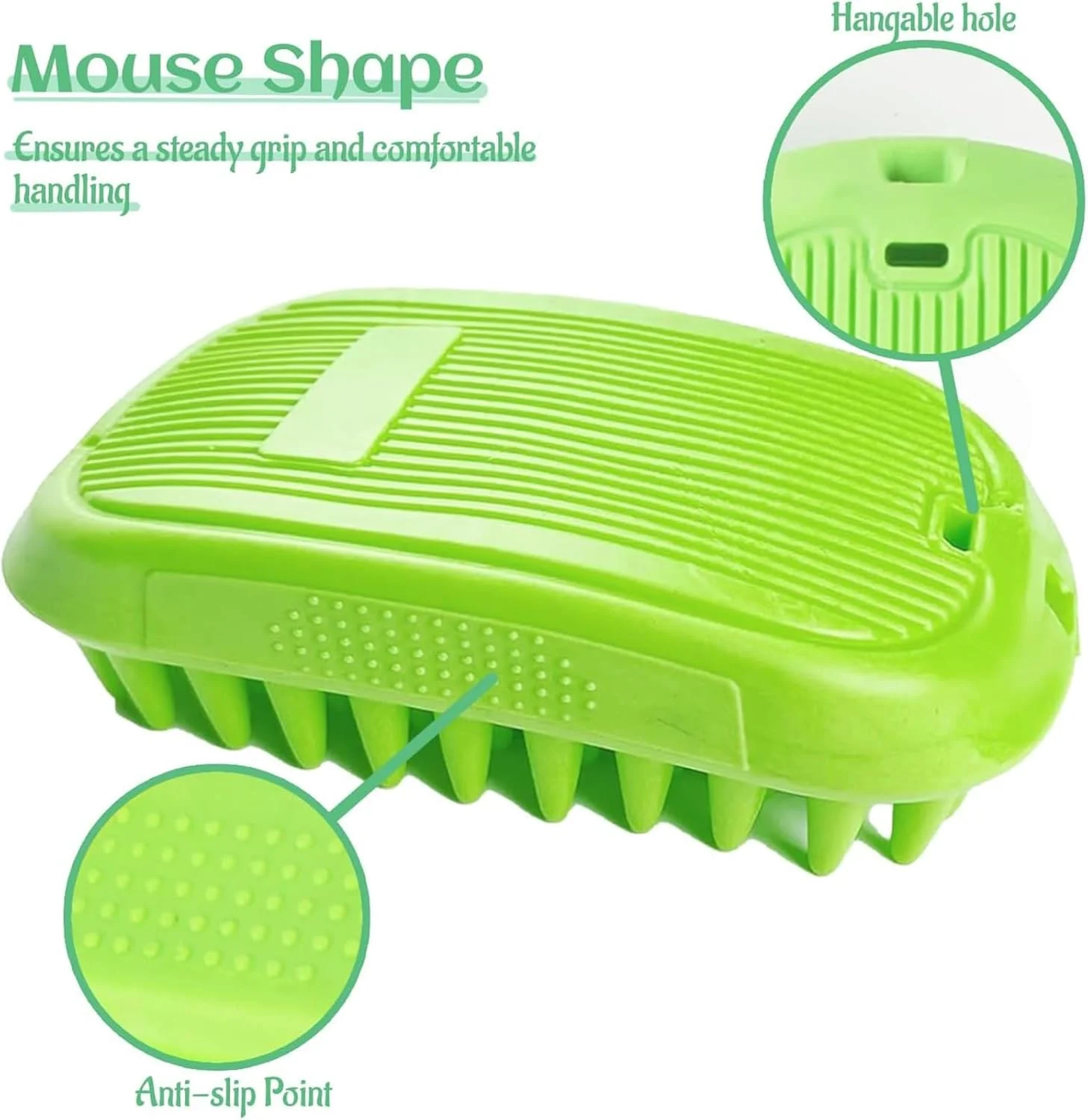 برس حمام حیوانات خانگی X spring، برس اسکرابر حمام سگ برای از بین بردن موهای شل و ریخته شده، برس اسکرابر شامپو سگ، اسکرابر سگ برای حمام با موهای لاستیکی نرم، برای سگ های کوچک، بزرگ، مو بلند و کوتاه