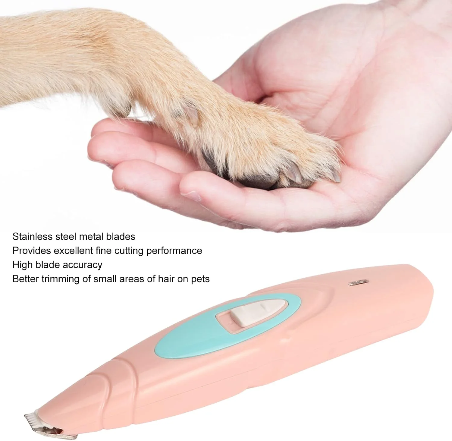 ماشین اصلاح موی حیوانات خانگی سوراندی، ماشین اصلاح موی کم صدا، بی سیم، ماشین اصلاح برقی برای سگ ها، گربه ها، ماشین اصلاح موی حیوانات خانگی قابل شارژ برای اصلاح موهای اطراف پنجه ها، گوش ها، چشم ها، صورت