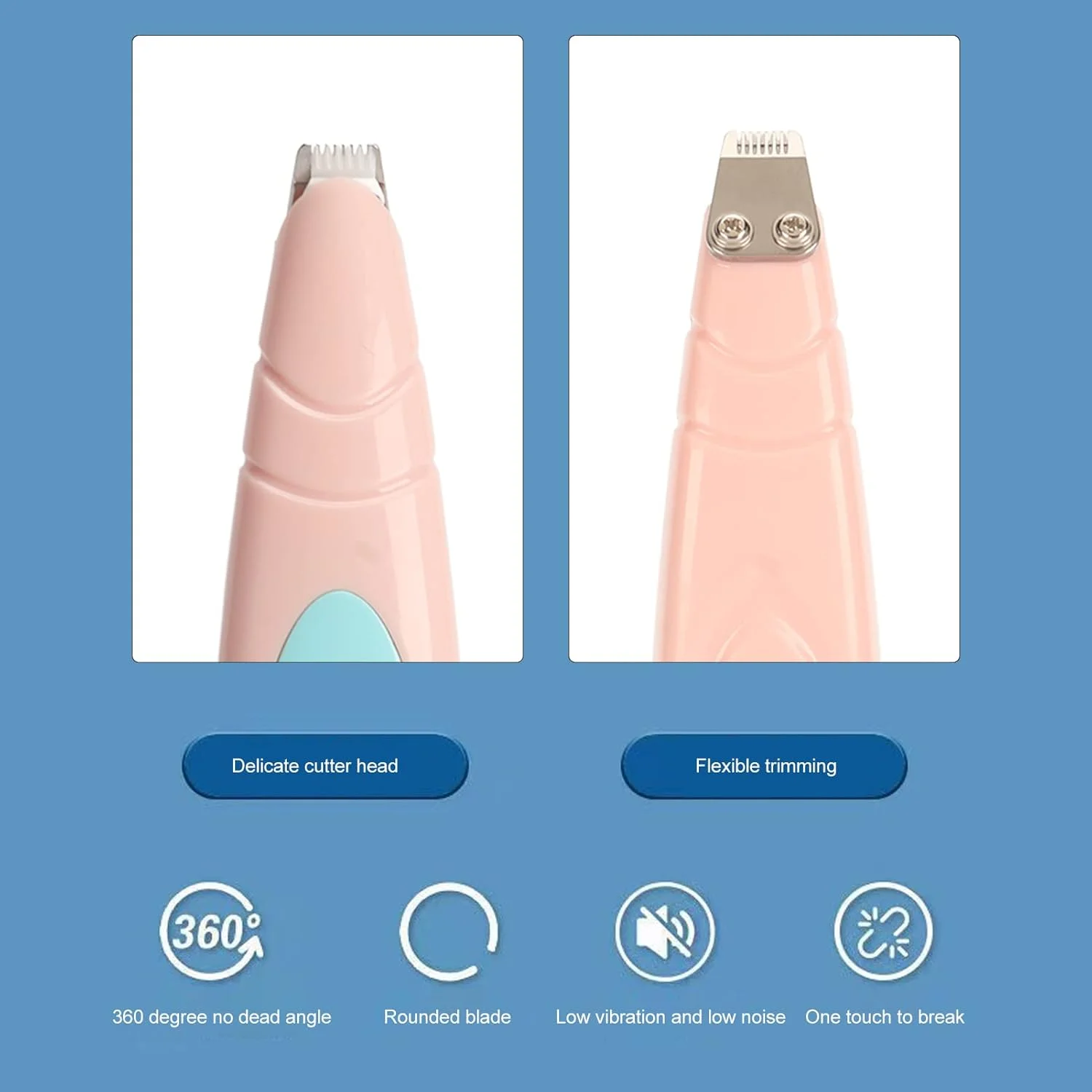 ماشین اصلاح موی حیوانات خانگی سوراندی، ماشین اصلاح موی کم صدا، بی سیم، ماشین اصلاح برقی برای سگ ها، گربه ها، ماشین اصلاح موی حیوانات خانگی قابل شارژ برای اصلاح موهای اطراف پنجه ها، گوش ها، چشم ها، صورت