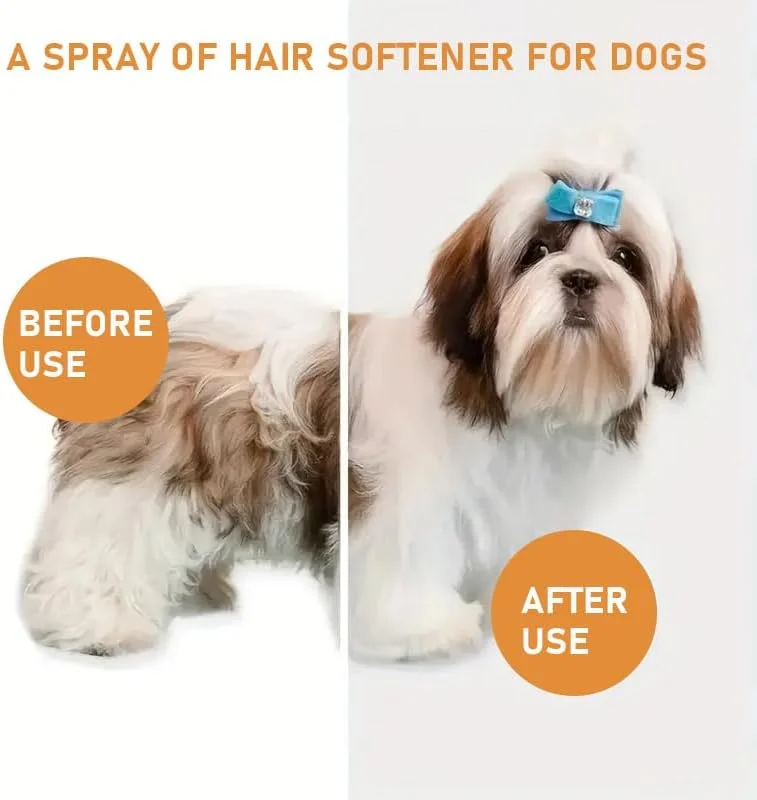 اسپری نرم کننده موی حیوانات خانگی، بازکننده گره و ضد الکتریسیته ساکن سگ و گربه Azonee برای آراستگی، رفع گره و موهای درهم پیچیده، نرم کننده و صاف کننده پوشش مو، 100 میلی لیتر