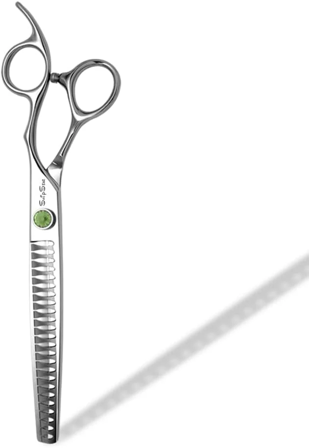 قیچی چانکر حرفه ای 7.5 اینچی حیوانات خانگی SnipStar، قیچی آرایش سگ فولاد VG10 درجه یک، 24 دندانه، نرخ تنک کردن 65٪