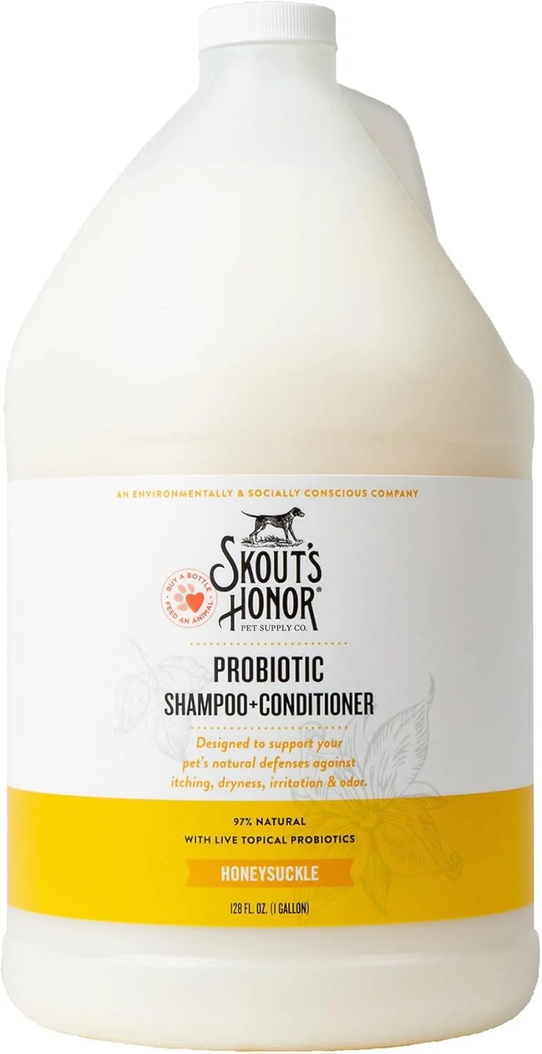 شامپو و نرم کننده پروبیوتیک اسکوتز آنر با رایحه پیچ امین الدوله حجم 3.7 لیتر