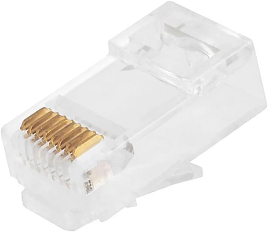 کانکتور RJ45 مونوپرایس Cat6 برای کابل های مفتولی به همراه اینسرت، 50 میکرون، 100 عدد در بسته کانکتور RJ45 مونوپرایس Cat6 برای کابل های مفتولی به همراه اینسرت، 50 میکرون، 100 عدد در بسته