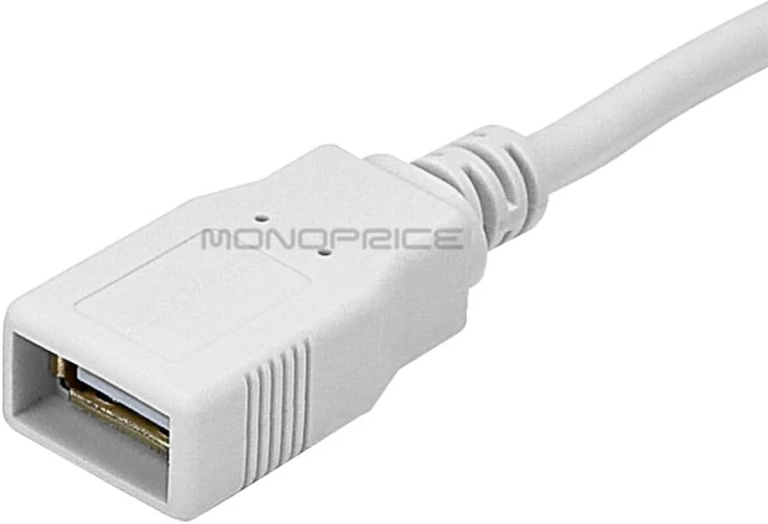 کابل افزایش طول USB 2.0 نوع A نر به A ماده مونوپرایس به طول 3 فوت (روکش طلا)، سفید (108605) کابل افزایش طول USB 2.0 نوع A نر به A ماده مونوپرایس به طول 3 فوت (روکش طلا)، سفید (108605)