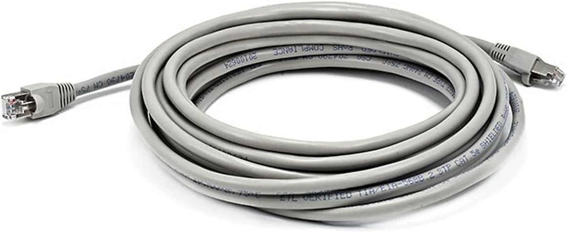 کابل شبکه اترنت Cat5e مونوپرایس مدل 106357 - سیم اینترنت شبکه - RJ45، رشته ای، 350 مگاهرتز، STP، سیم مسی خالص، 24AWG، 7.6 متر، خاکستری
