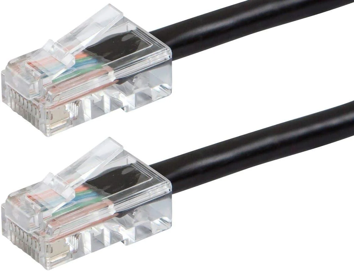 کابل شبکه اترنت Cat6 مونوپرایس - 1 فوت - مشکی، RJ45، رشته ای، 550 مگاهرتز، UTP، سیم مسی خالص، 24AWG - سری Zeroboot