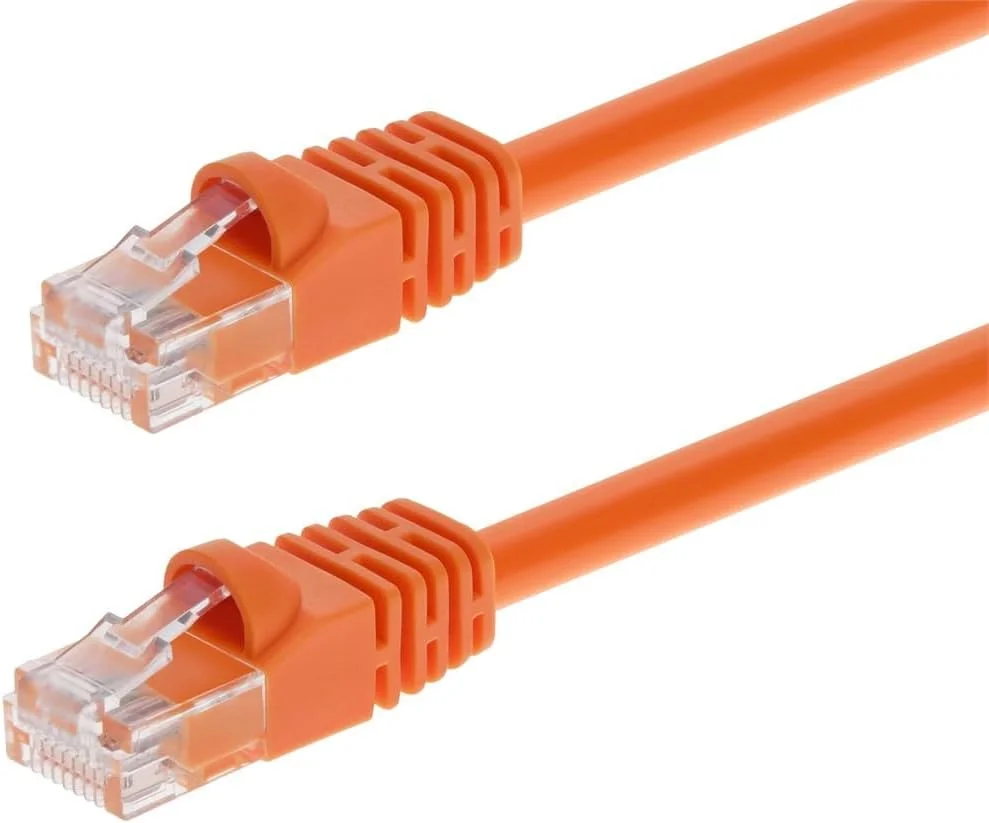 کابل شبکه اترنت Cat6 موناپریس - سیم اینترنت شبکه - RJ45، رشته ای، 550 مگاهرتز، UTP، سیم مسی خالص، 24AWG، 0.3 متر، نارنجی