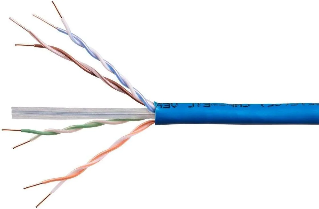 کابل شبکه اترنت Cat6A مونوپرایس Entegrade Series 1000FT، مس لخت، UTP، جامد، روکش Plenum (CMP)، 650 مگاهرتز، 23AWG، 10G - آبی
