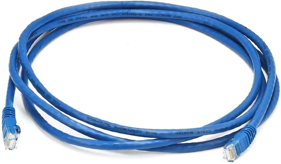 کابل شبکه اترنت Cat6 مونوپرایس 7FT 24AWG 550MHz UTP با روکش مس خالص - آبی