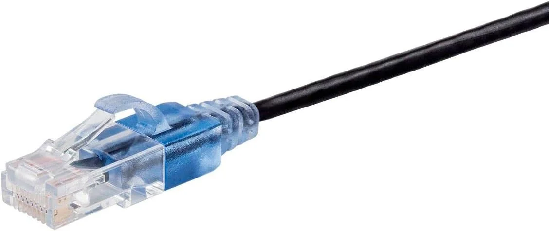 کابل شبکه اترنت Cat6A اسلیم ران Monoprice - سیم اینترنت شبکه - RJ45، رشته ای، UTP، سیم مسی خالص، 30AWG، طول 0.6 متر، مشکی، بسته 5 عددی کابل شبکه اترنت Cat6A اسلیم ران Monoprice - سیم اینترنت شبکه - RJ45، رشته ای، UTP، سیم مسی خالص، 30AWG، طول 0.6 متر، مشکی، بسته 5 عددی