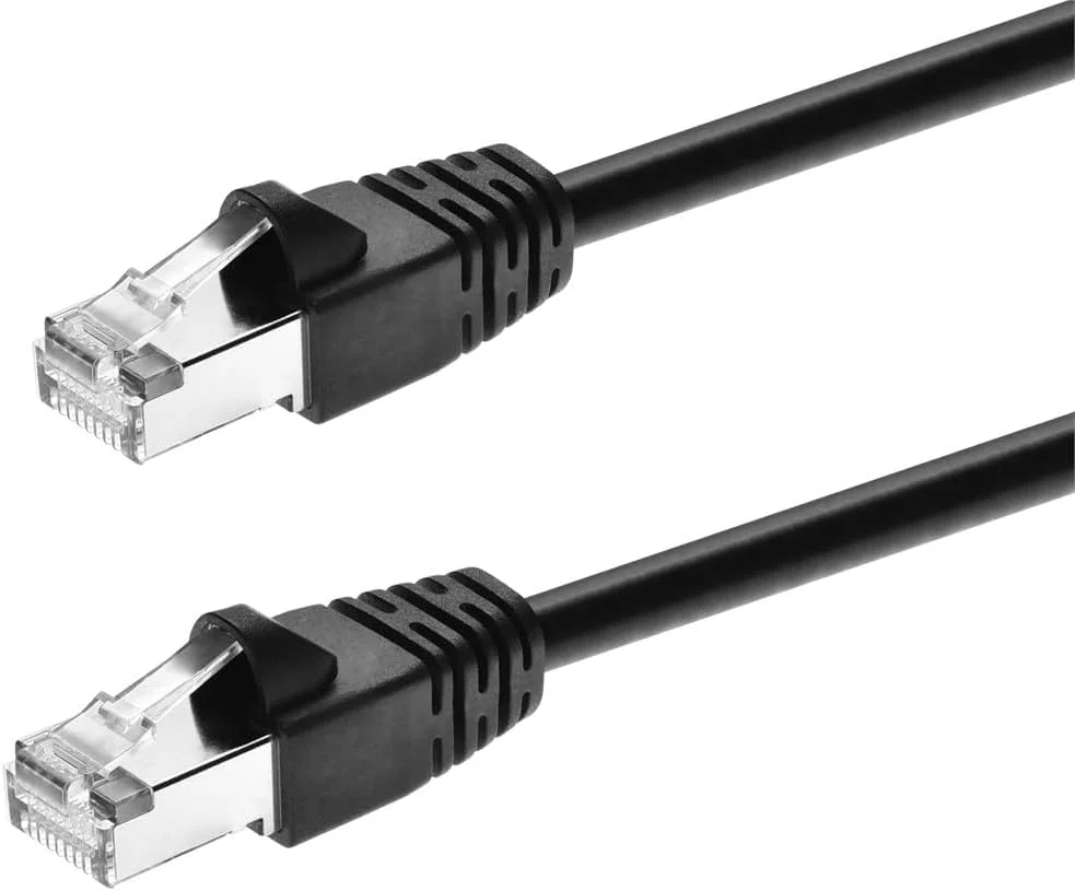 کابل شبکه پچ Cat6A موناپرایس 124400 - کابل اینترنت شبکه - RJ45، 550 مگاهرتز، STP، سیم مسی خالص، 10G، 26AWG، 15 متر، مشکی