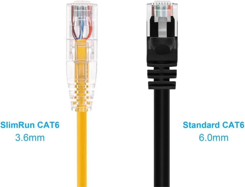 کابل شبکه اترنت Cat6 مونوپرایس - 1.5 متر - زرد | کابل اینترنت شبکه - RJ45 بدون گیر استاندارد 550MHz UTP CMR با سیم مسی خالص 28AWG - سری SlimRun کابل شبکه اترنت Cat6 مونوپرایس - 1.5 متر - زرد | کابل اینترنت شبکه - RJ45 بدون گیر استاندارد 550MHz UTP CMR با سیم مسی خالص 28AWG - سری SlimRun