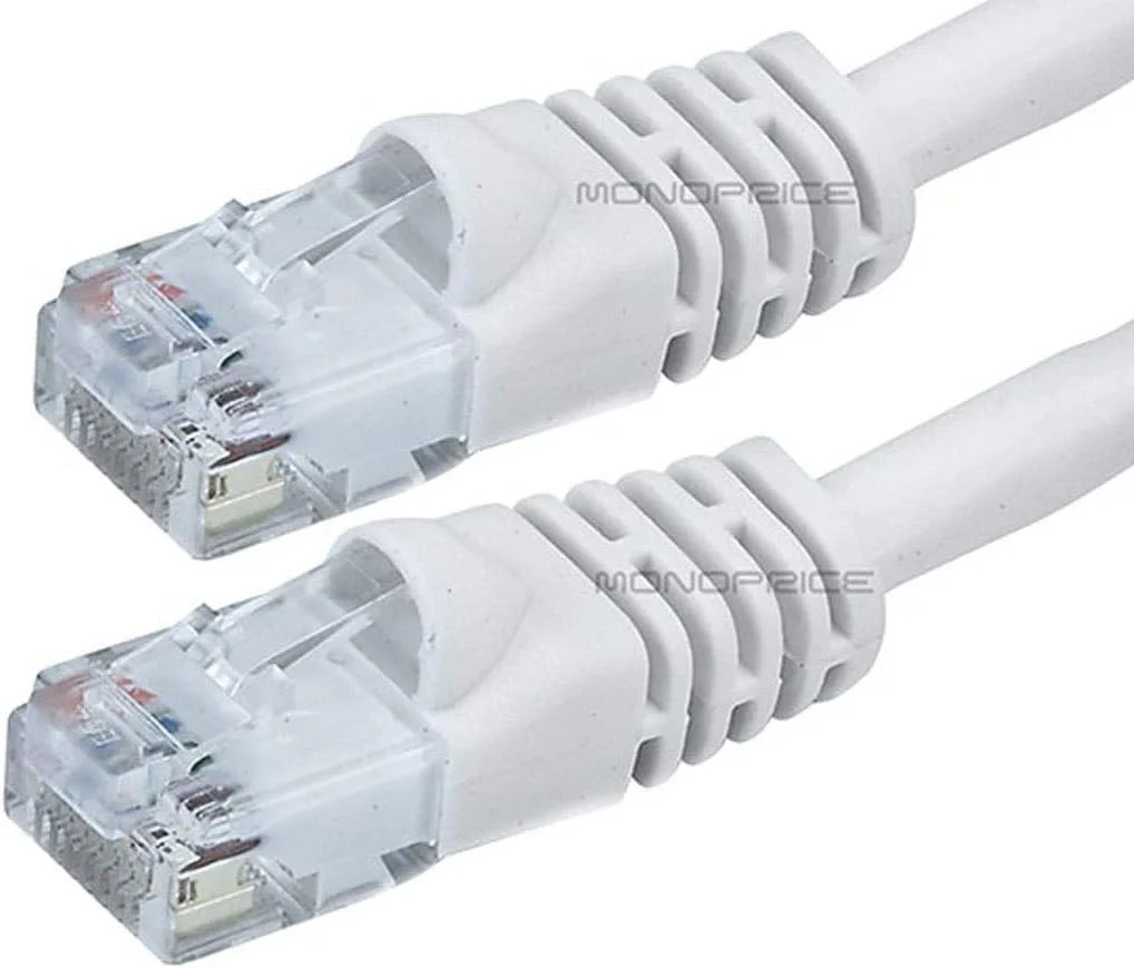 کابل شبکه اترنت Cat6 مونوپرایس 75 فوتی 24AWG 550MHz UTP با روکش مسی - سفید کابل شبکه اترنت Cat6 مونوپرایس 75 فوتی 24AWG 550MHz UTP با روکش مسی - سفید