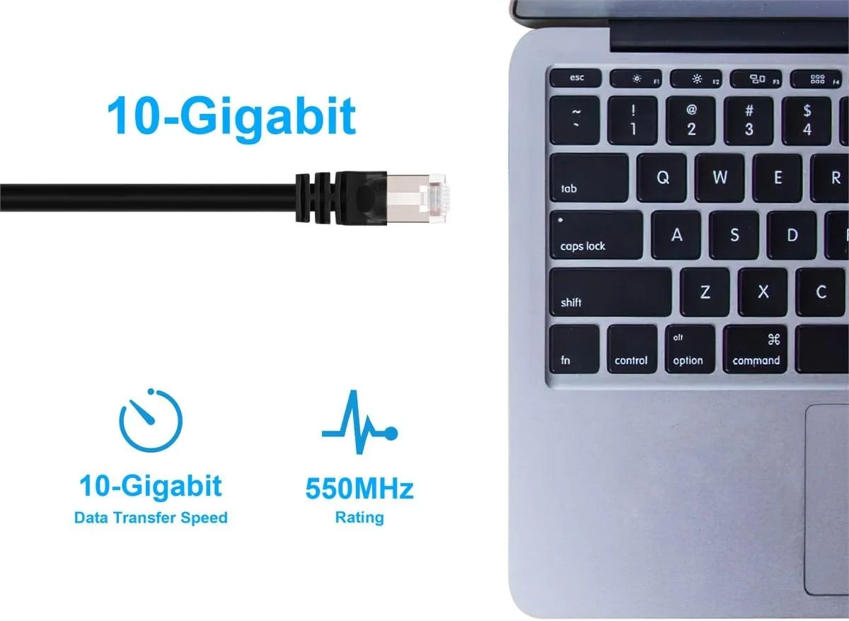 کابل شبکه پچ Cat6A موناپرایس 124400 - کابل اینترنت شبکه - RJ45، 550 مگاهرتز، STP، سیم مسی خالص، 10G، 26AWG، 15 متر، مشکی کابل شبکه پچ Cat6A موناپرایس 124400 - کابل اینترنت شبکه - RJ45، 550 مگاهرتز، STP، سیم مسی خالص، 10G، 26AWG، 15 متر، مشکی