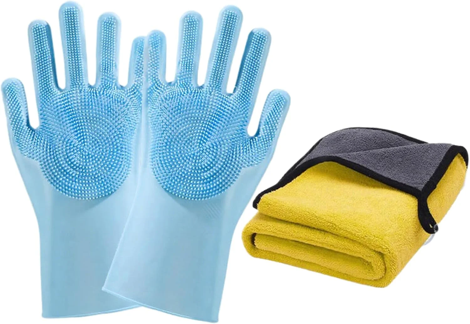 دستکش حمام سگ، دستکش سیلیکونی شستشوی حیوانات خانگی، ابزار تمیز کننده با موهای نرم برای ماساژ، مناسب برای دوش روزانه توله سگ، بچه گربه، شستشوی ظروف، آموزش، ماشین، آشپزخانه، حمام، منزل
