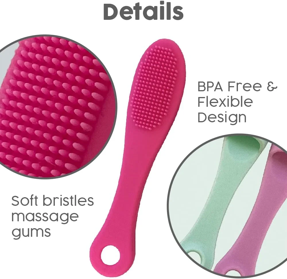 برس انگشتی سیلیکونی سیمنا برای دندان سگ، گربه و حیوانات کوچک، بسته 3 عددی