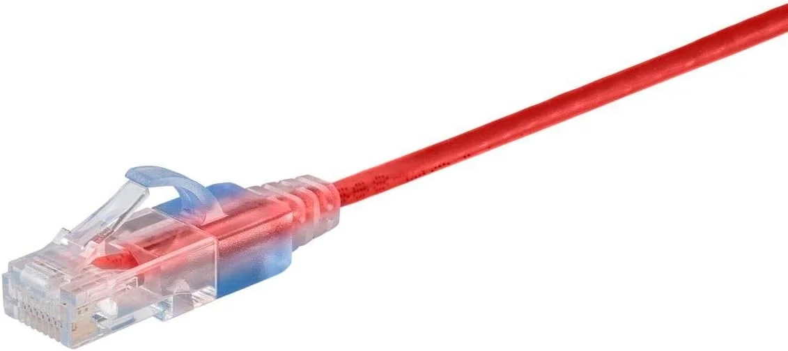کابل شبکه اترنت Cat6A باریک Monoprice SlimRun - سیم اینترنت شبکه - RJ45، رشته ای، UTP، سیم مسی خالص، 30AWG، 0.6 متر، قرمز، بسته 5 عددی کابل شبکه اترنت Cat6A باریک Monoprice SlimRun - سیم اینترنت شبکه - RJ45، رشته ای، UTP، سیم مسی خالص، 30AWG، 0.6 متر، قرمز، بسته 5 عددی