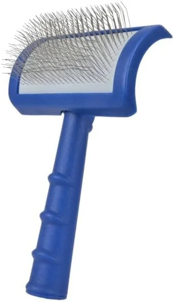 برس نرم و بلند مخصوص سگ Show Tech Tuffer Than Tangles، سایز متوسط، مناسب برای نژادهای دودل، پین های زاویه دار برای باز کردن گره، از بین بردن لایه زیرین مو، دسته راحت