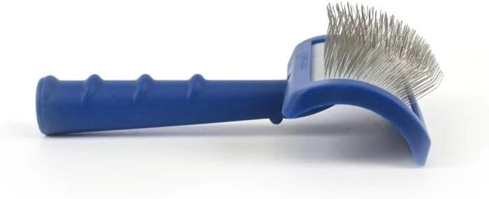 برس نرم و بلند مخصوص سگ Show Tech Tuffer Than Tangles، سایز متوسط، مناسب برای نژادهای دودل، پین های زاویه دار برای باز کردن گره، از بین بردن لایه زیرین مو، دسته راحت