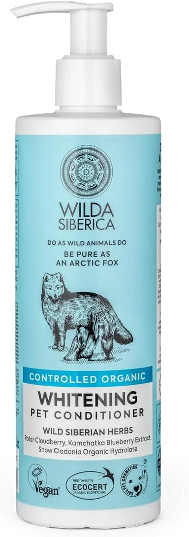 نرم کننده روشن کننده موی حیوانات خانگی Wilda Siberica، ارگانیک کنترل شده، طبیعی و وگان، 400 میلی لیتر