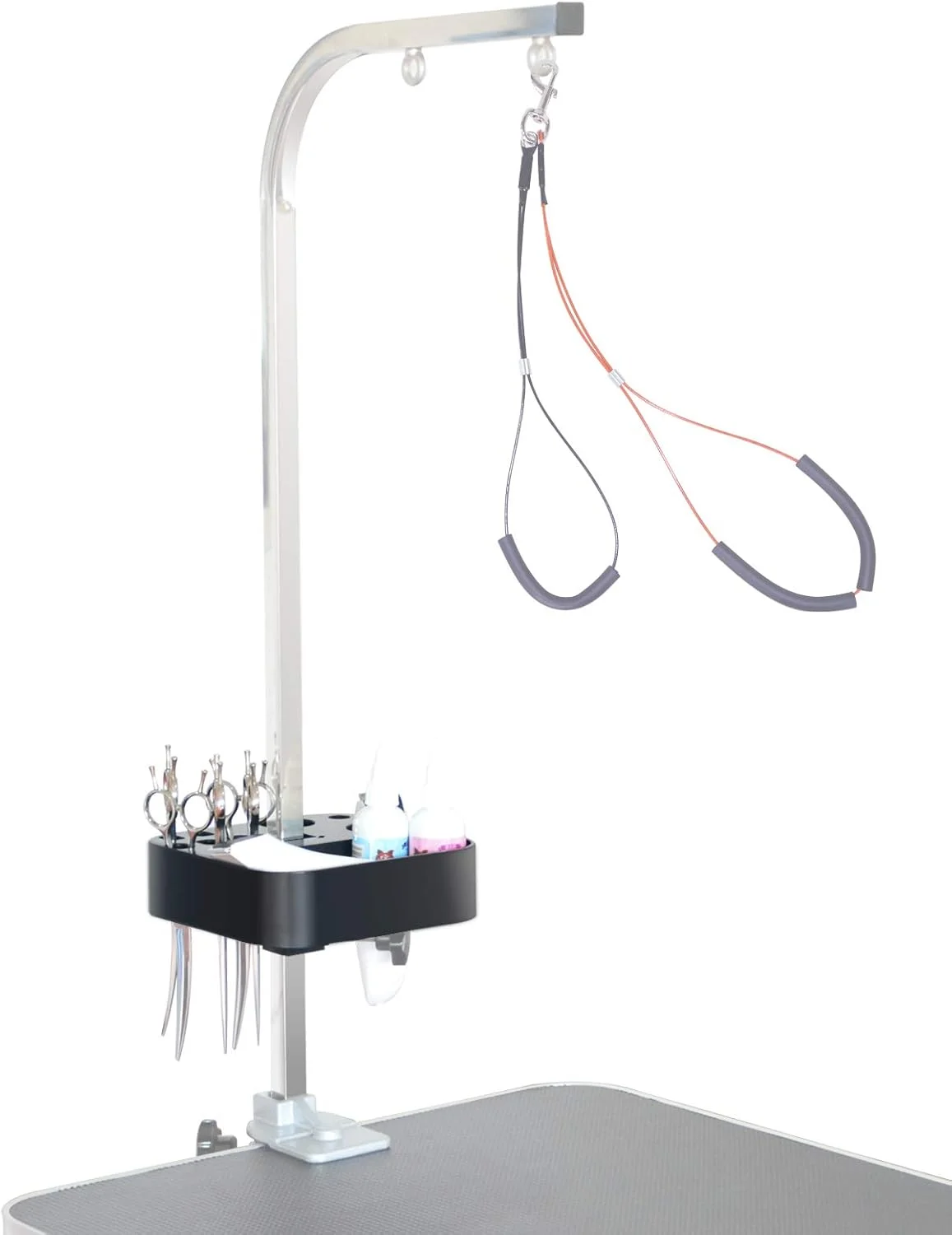 نگهدارنده ابزار پیرایش حیوانات خانگی قابل حمل شلندی برای میز و بازوی پیرایش سگ