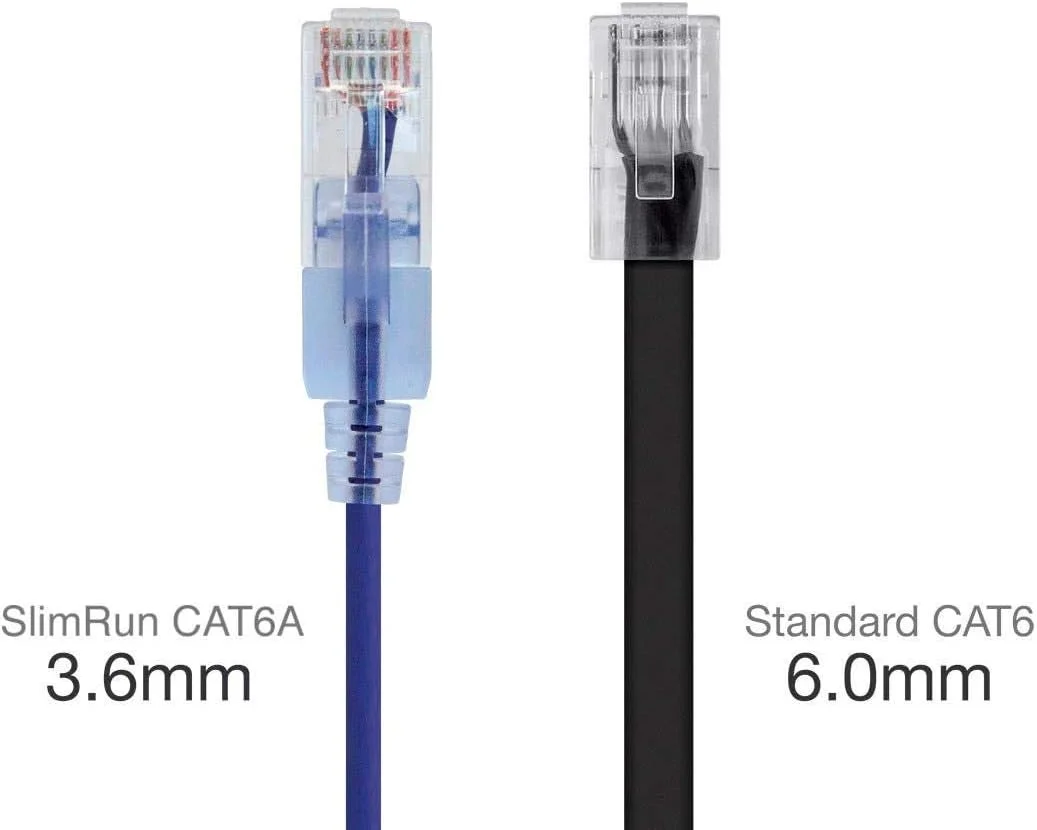 کابل شبکه باریک Monoprice SlimRun Cat6A - کابل اینترنت شبکه - RJ45، رشته ای، UTP، سیم مسی خالص، 30AWG، 0.5 فوت، بنفش، بسته 10 عددی کابل شبکه باریک Monoprice SlimRun Cat6A - کابل اینترنت شبکه - RJ45، رشته ای، UTP، سیم مسی خالص، 30AWG، 0.5 فوت، بنفش، بسته 10 عددی