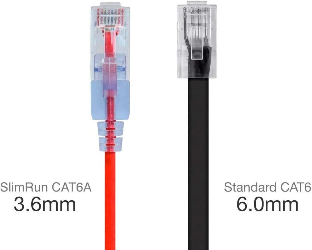 کابل شبکه باریک Monoprice SlimRun Cat6A - کابل اینترنت شبکه - RJ45، رشته ای، UTP، سیم مسی خالص، 30AWG، 15 سانتی متر، قرمز، بسته 10 عددی کابل شبکه باریک Monoprice SlimRun Cat6A - کابل اینترنت شبکه - RJ45، رشته ای، UTP، سیم مسی خالص، 30AWG، 15 سانتی متر، قرمز، بسته 10 عددی