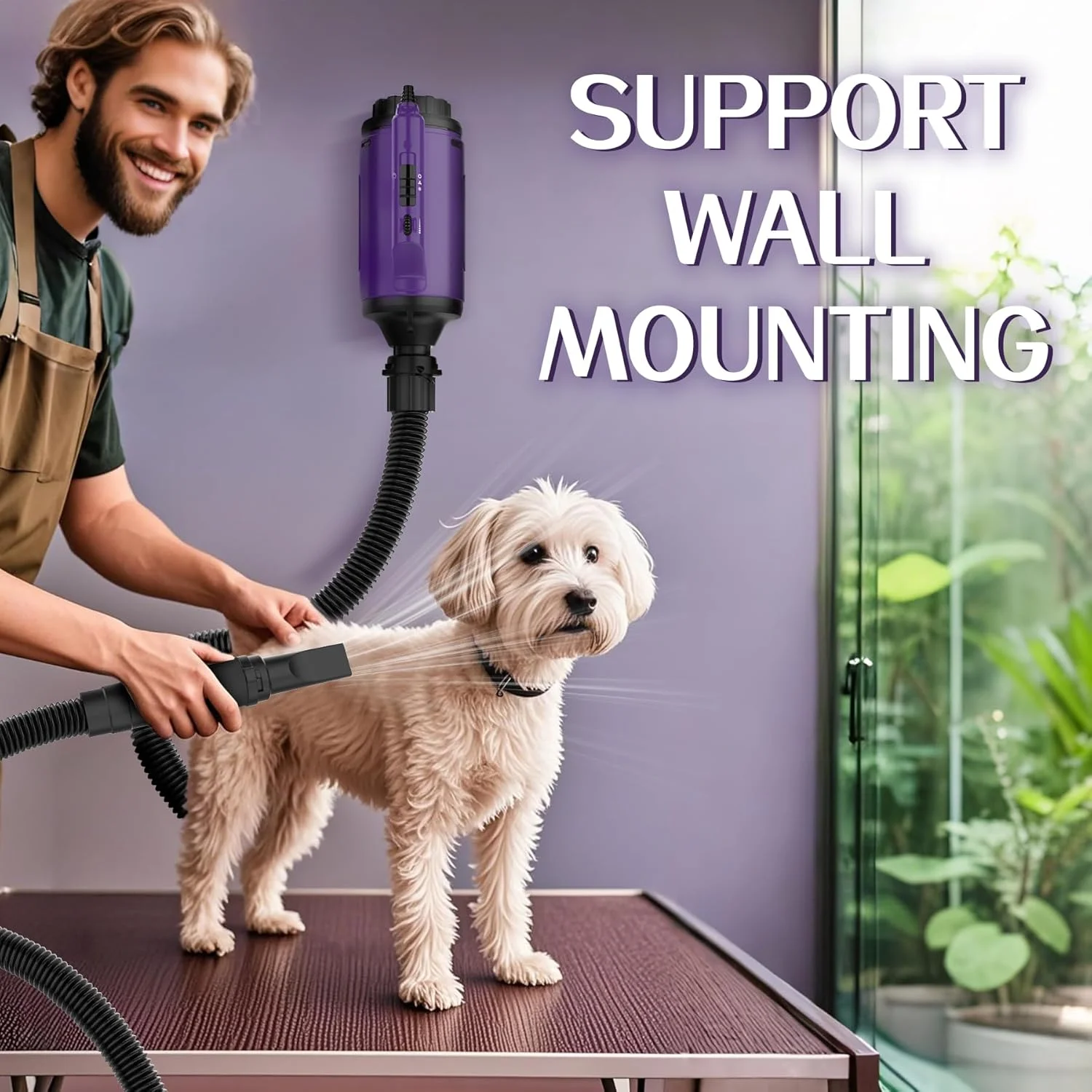 خشک کن سگ شرنبائو، خشک کن/دمنده موی سگ/حیوان خانگی حرفه ای با سرعت بالا (SMD-06P)