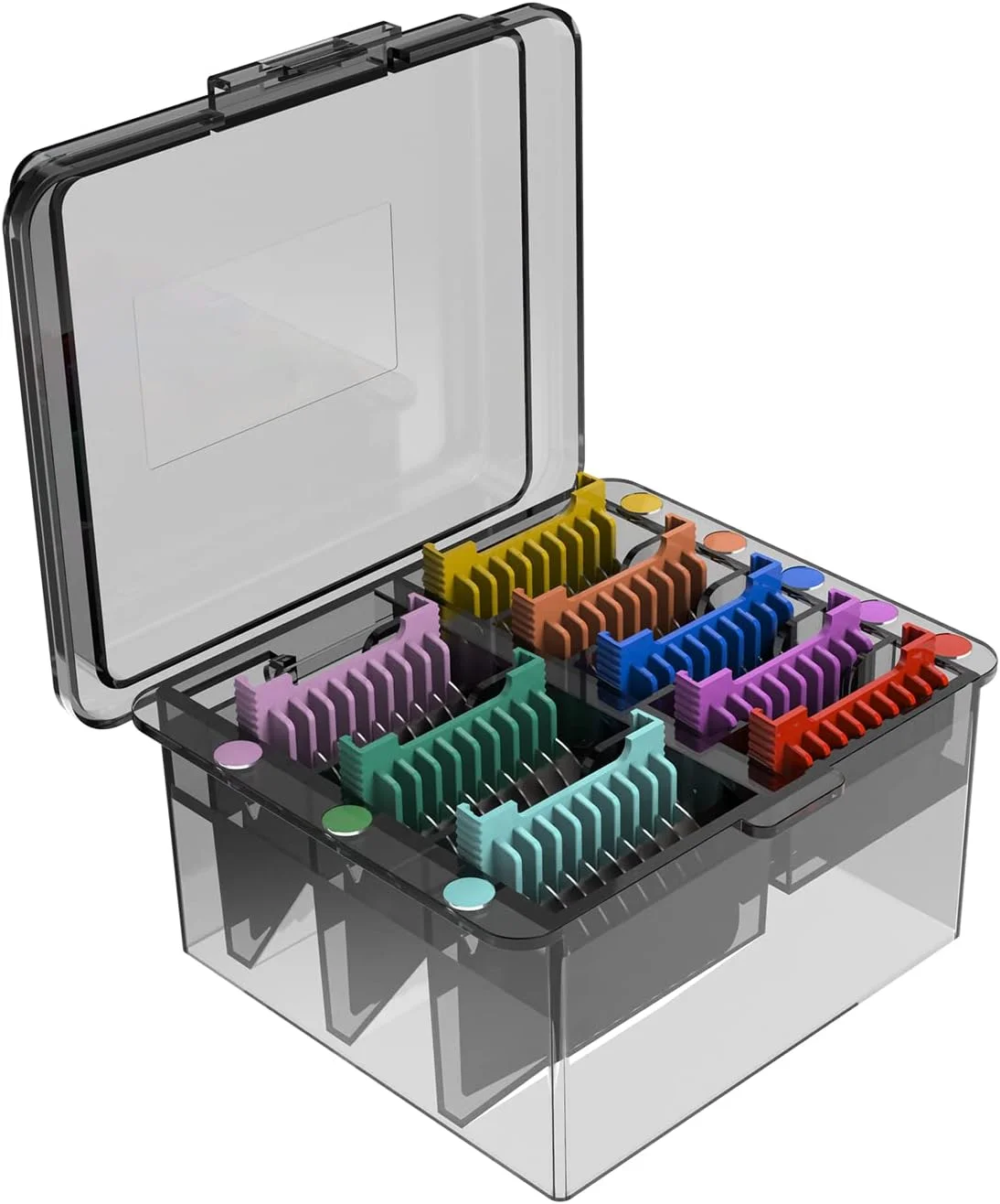 مجموعه شانه راهنمای گیره استیل ضد زنگ حرفه ای شرنبائو برای ماشین اصلاح حیوانات خانگی، سگ و گربه با تیغه جداشدنی 5 در 1 (سازگار با تیغه جداشدنی به سبک A5 نیست)