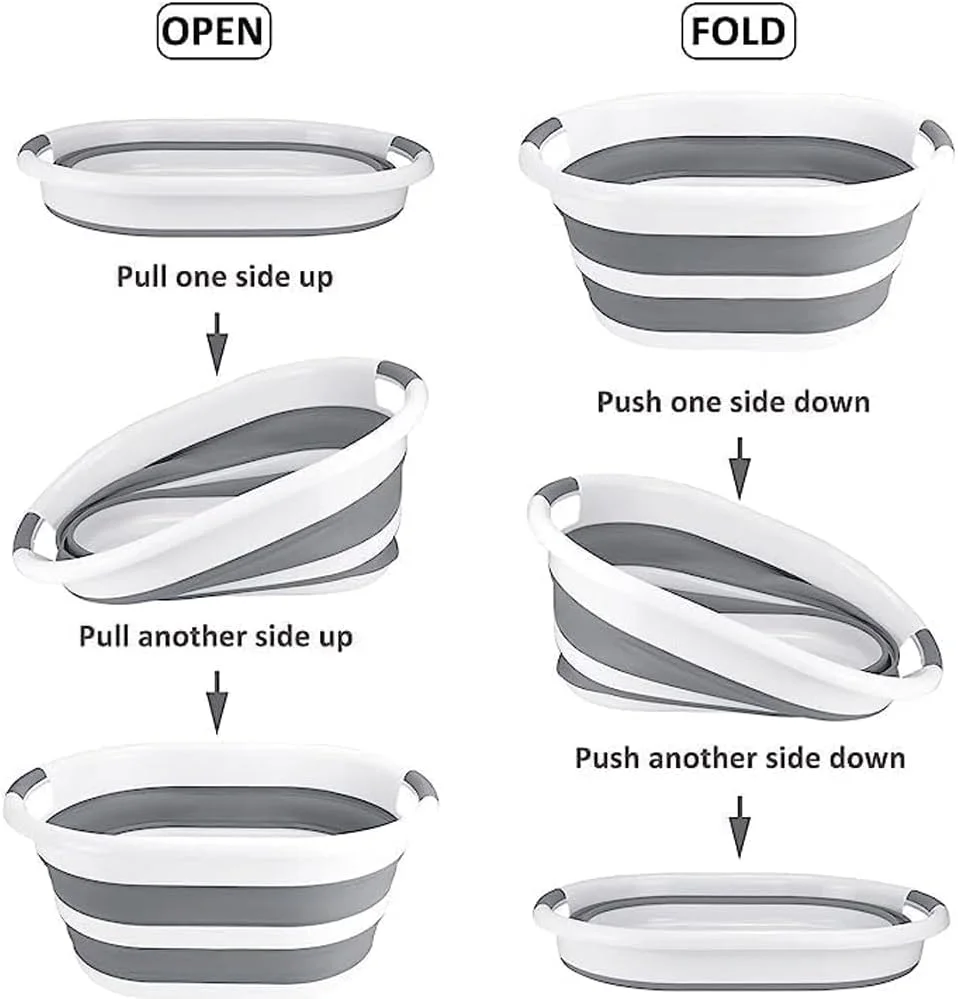 وان حمام چند منظوره حیوانات خانگی SHENGYI، وان تاشو 40 لیتری برای شستشوی توله سگ، گربه و حیوانات کوچک، ظرف نگهداری تاشو 10.6 گالنی، سبد لباسشویی پلاستیکی قابل حمل