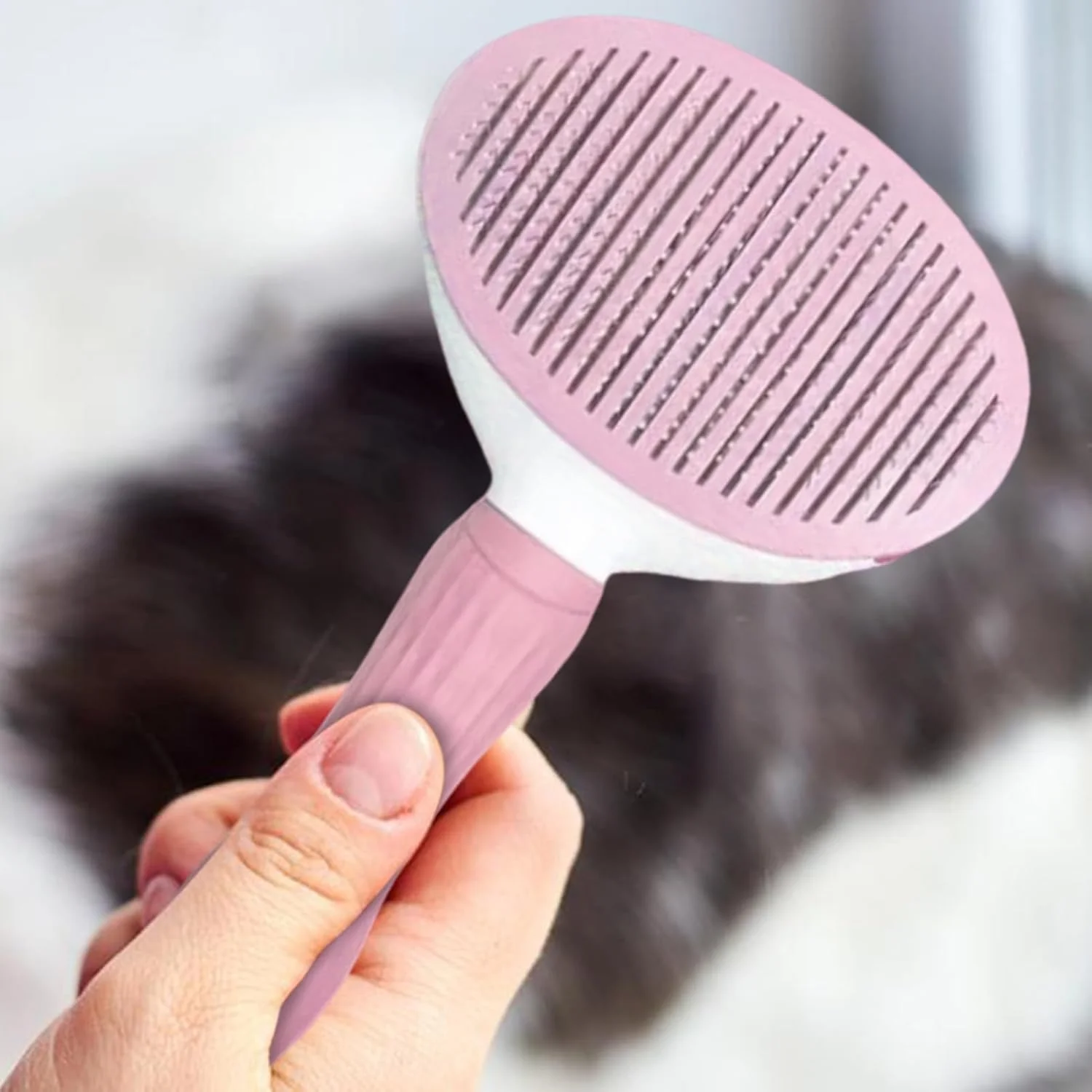 برس ریزش موی گربه، مو جمع کن گربه با دکمه رهاسازی، ابزار نظافت حیوانات خانگی برای سگ ها توله سگ ها مسافرت حمام فضای باز