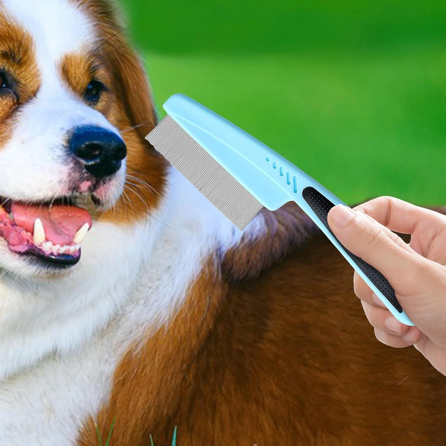 شانه سگ برای ریزش مو، شانه دندانه ریز حیوانات خانگی | ابزار حرفه ای غیر لغزنده برای نظافت حیوانات خانگی برای باز کردن گره مو و مراقبت از توله سگ و بچه گربه با نژاد مو بلند