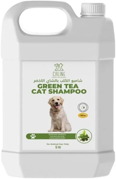 Green Tea Dog Shampoo, 5L Calming Formula for Gentle Cleansing, Hydration, and Coat Health