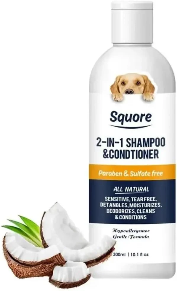 شامپو و نرم کننده توله سگ 2 در 1 شامپو مرطوب کننده طبیعی شامپو سگ مرطوب کننده برای پوست حساس با PH متعادل