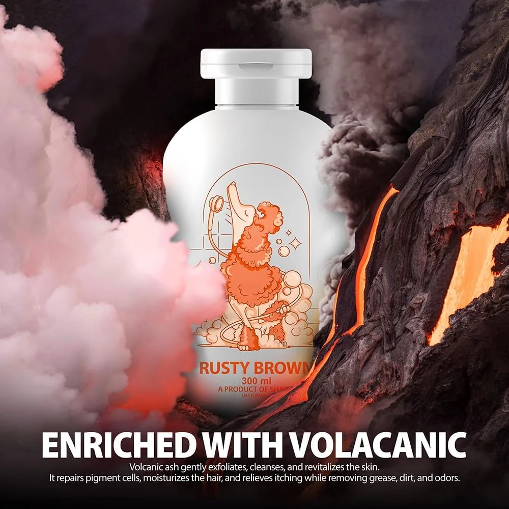 شامپو سگ شاون ایده آل برای پوشش قرمز و قهوه ای | بهترین برای پوست های حساس و خشک و خارش دار | مرطوب کننده حیوانات خانگی | روغن نارگیل، روغن آرگان | ضد شوره سر | درخت چای، جو دوسر | ضد باکتری (300 میلی لیتر)