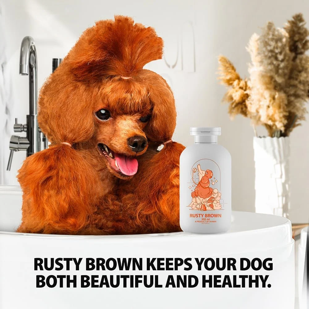 شامپو سگ شاون ایده آل برای پوشش قرمز و قهوه ای | بهترین برای پوست های حساس و خشک و خارش دار | مرطوب کننده حیوانات خانگی | روغن نارگیل، روغن آرگان | ضد شوره سر | درخت چای، جو دوسر | ضد باکتری (300 میلی لیتر)