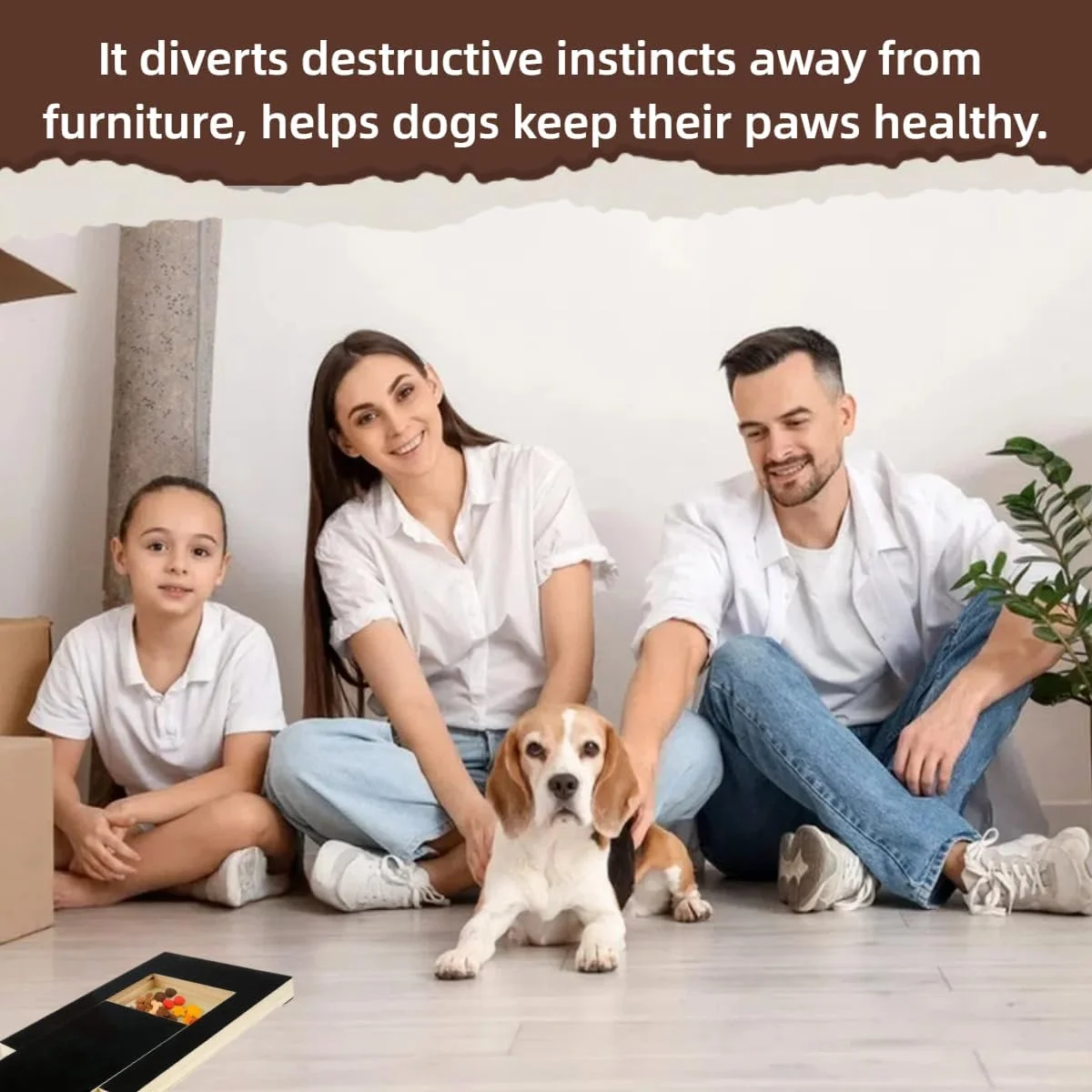 پد خراش ناخن سگ، تخته های خراش چند منظوره با جعبه تشویقی داخلی، پد سوهان ناخن، تخته خراش ناخن سگ، اسباب بازی تشک خراش چوبی برای برد سوهان مراقبت از ناخن حیوانات خانگی