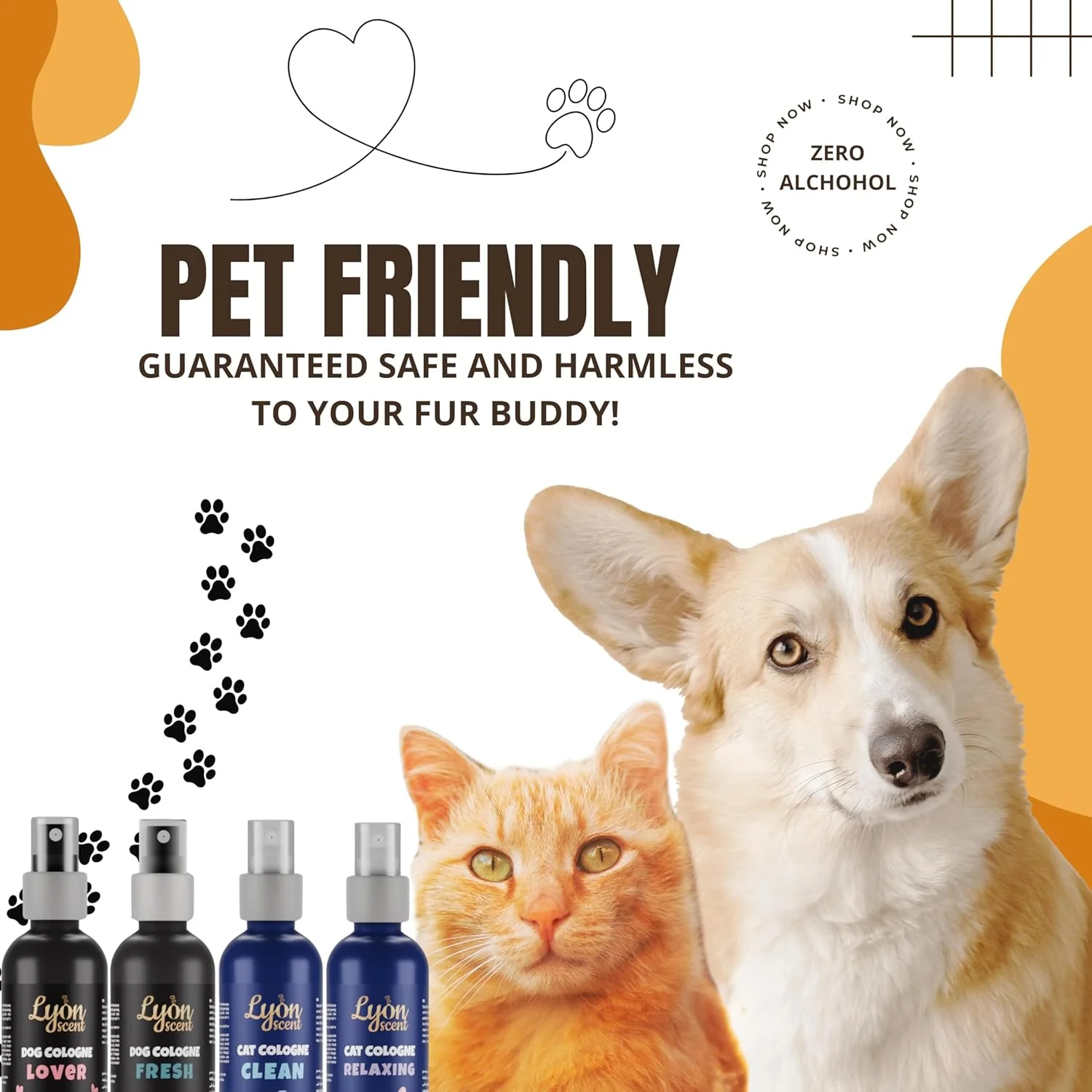 ادکلن حیوانات خانگی لیون سنت، عطر سگ، اسپری حیوانات خانگی، ادکلن سگ، ادکلن حیوانات خانگی، عطر برای حیوانات پشمالو، اسپری خوشبو کننده حیوانات پشمالو، اسپری خوشبو کننده سگ (Lover)