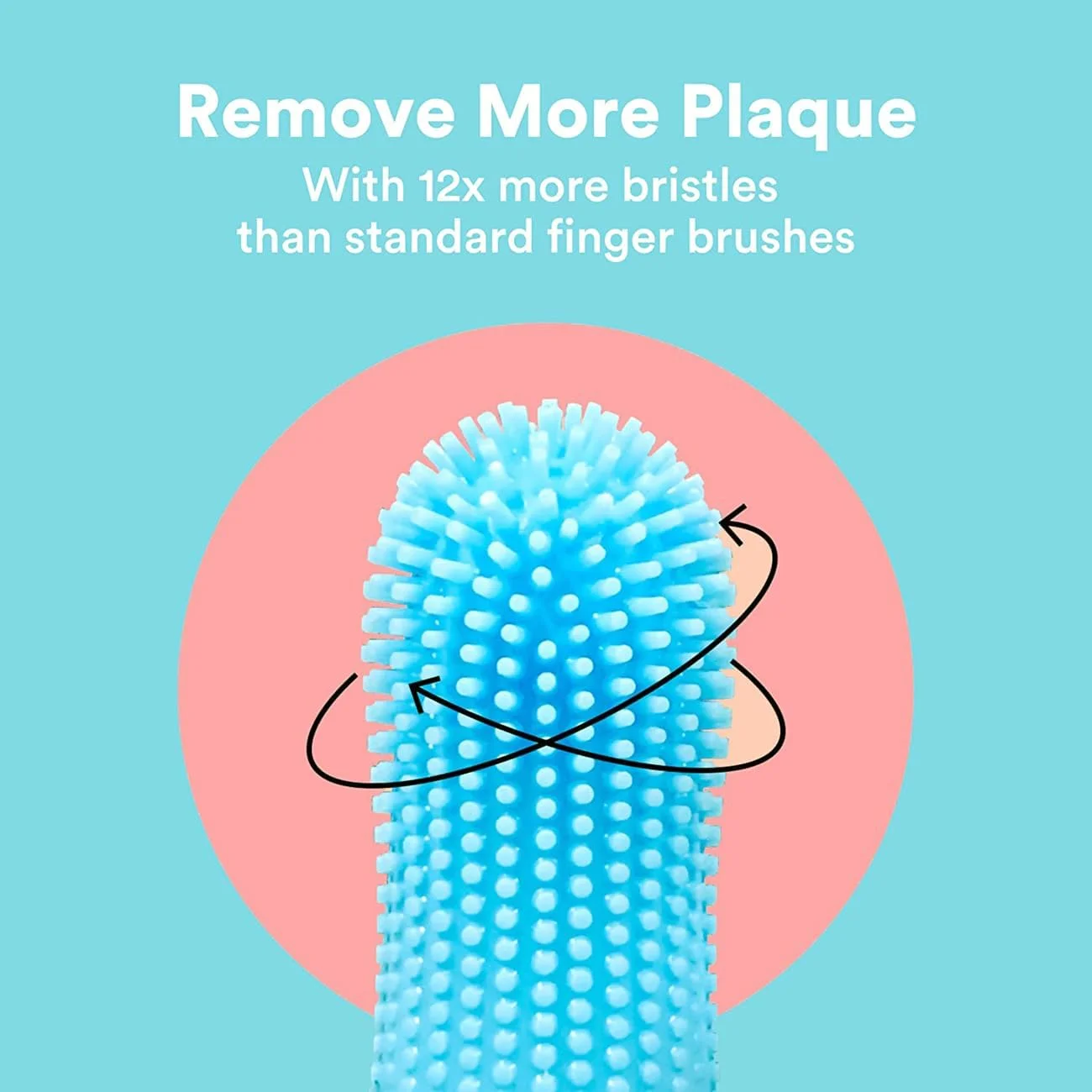 مسواک انگشتی سگ REVHQ - کیت مسواک زدن 360 درجه برای تمیز کردن دندان سگ - مراقبت از دندان سگ برای توله سگ ها، گربه ها و حیوانات خانگی کوچک - مسواک انگشتی ارگونومیک سگ با موهای اطراف - بسته 10 عددی آبی